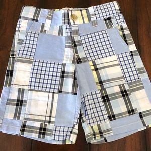 Boys’ Plaid chambray shorts 💙=👚